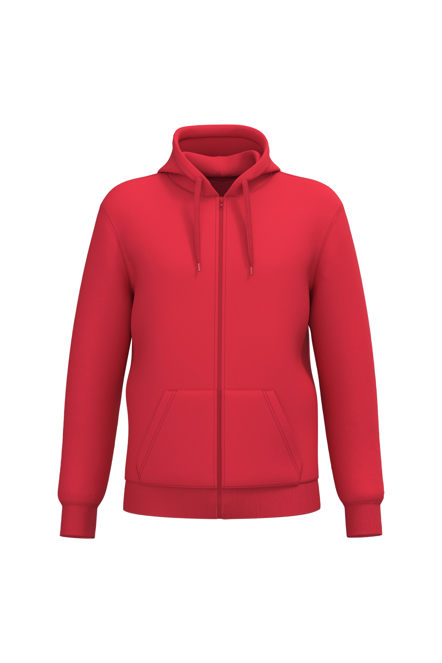 SUDADERA CON CAPUCHA Y CREMALLERA RECICLADA UNISEX - K4042