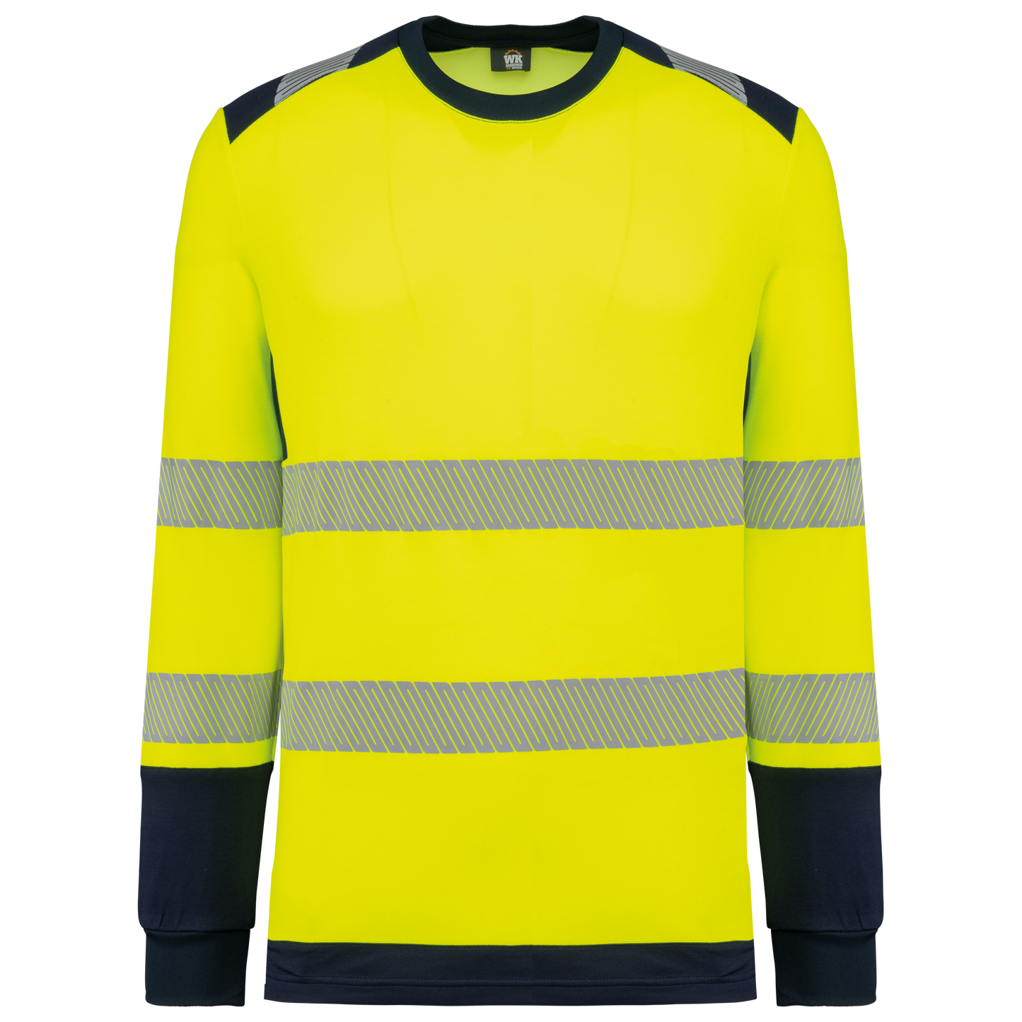 CAMISETA DE SEGURIDAD RECICLADA CUELLO REDONDO MANGA LARGA UNISEX - WK361