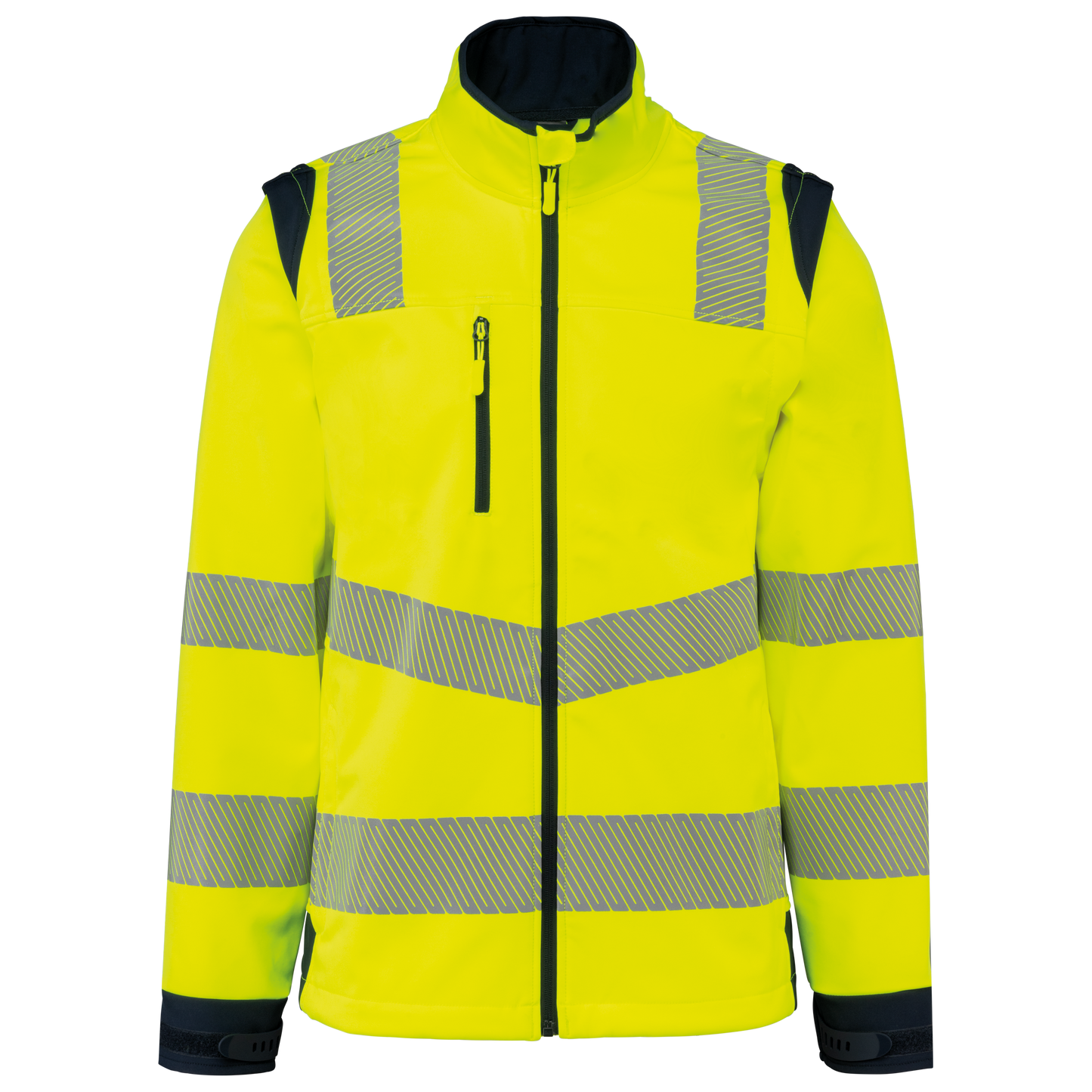 CHAQUETA SOFTSHELL DE SEGURIDAD RECICLADA CON MANGAS AMOVIBLES UNISEX - WK460