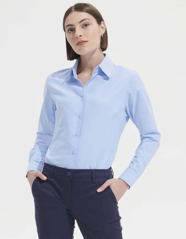 Camisa Oxford Mujer Premium – Corte Entallado, Personalizable