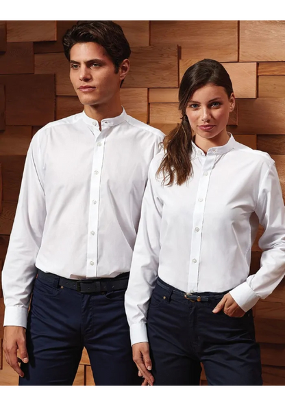 Camisa Cuello Mao Unisex – Manga Larga, Personalizable