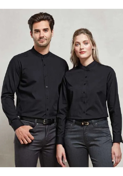 Camisa Cuello Mao Unisex – Manga Larga, Personalizable