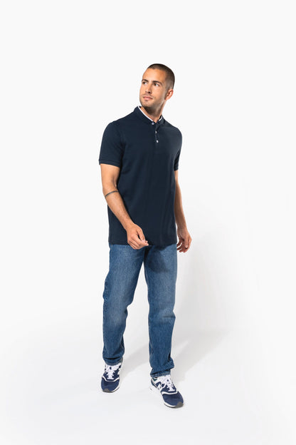 Polo con cuello mao manga corta hombre