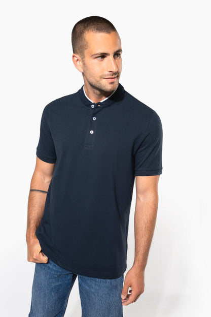 Polo con cuello mao manga corta hombre