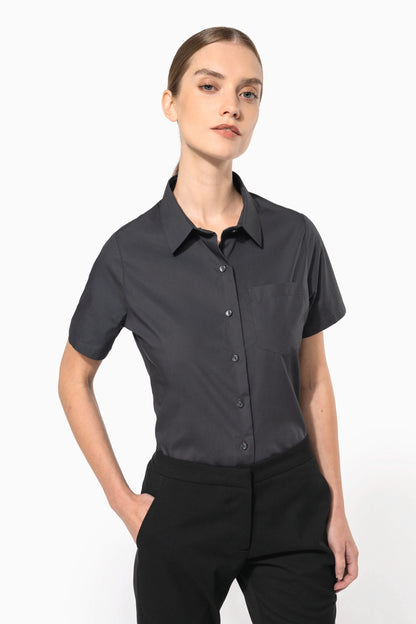 CAMISA POPELINA MANGA CORTA MUJER -K544