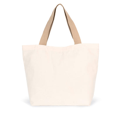 Bolsa shopper reciclada grande con fuelle en el fondo