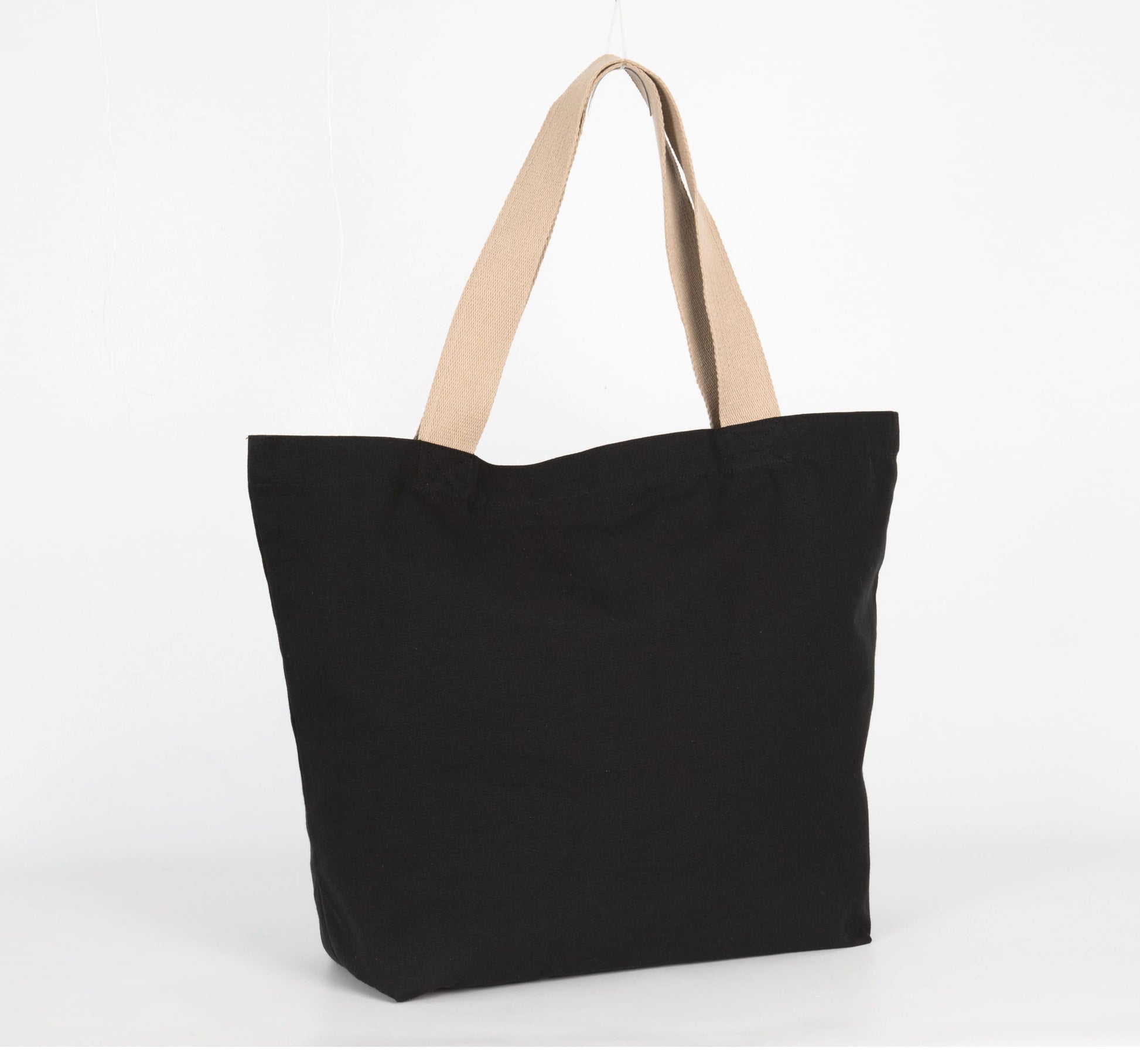 Bolsa shopper reciclada grande con fuelle en el fondo
