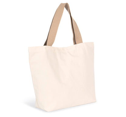 Bolsa shopper reciclada grande con fuelle en el fondo