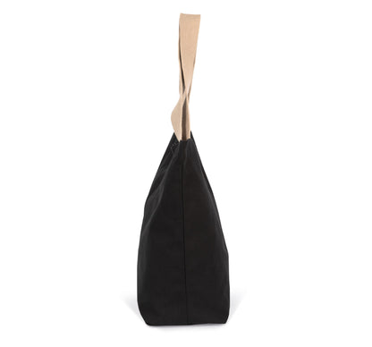 Bolsa shopper reciclada grande con fuelle en el fondo