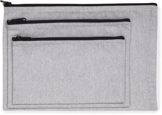 Estuche reciclado con cremallera