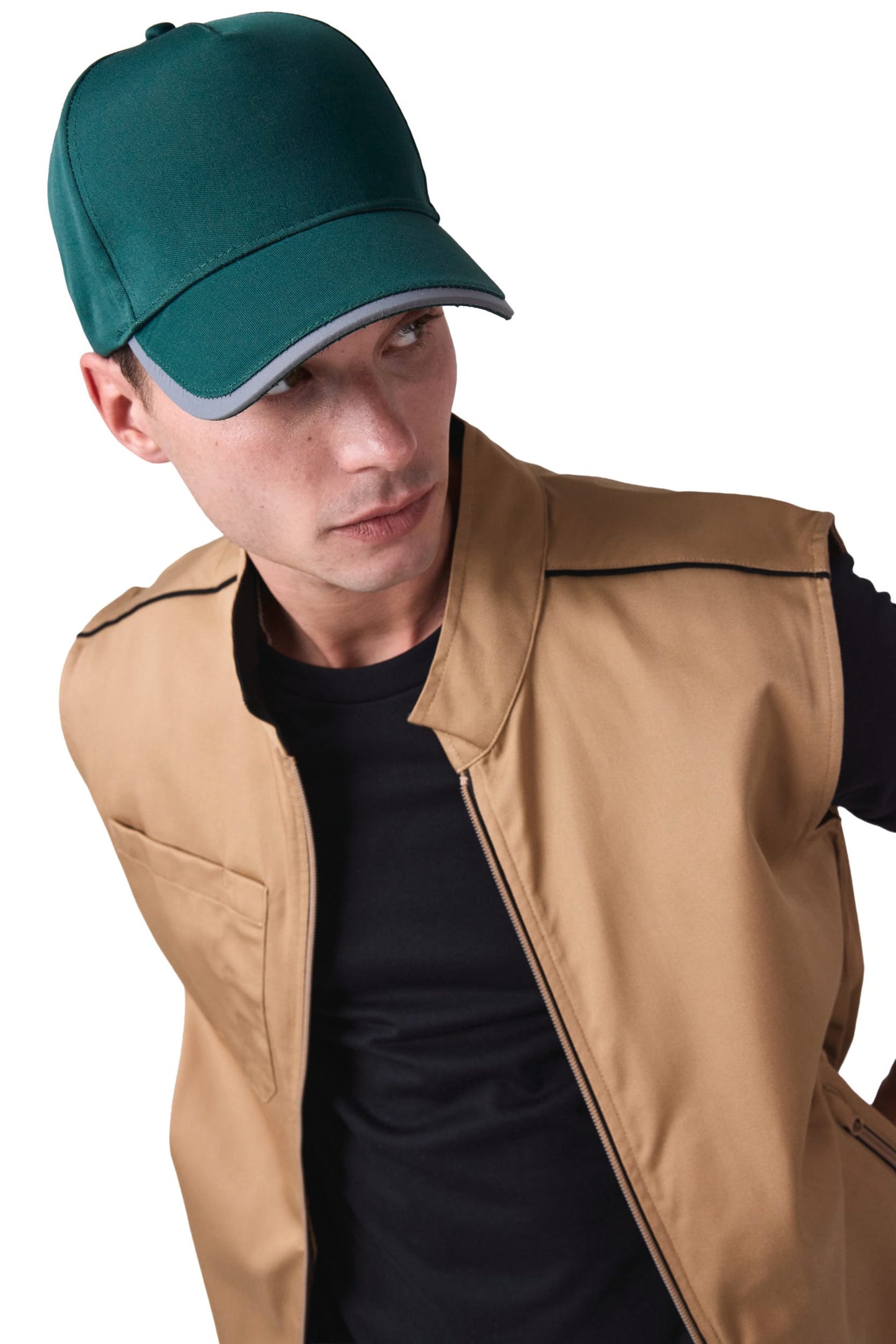 Gorra de 5 paneles de poliéster