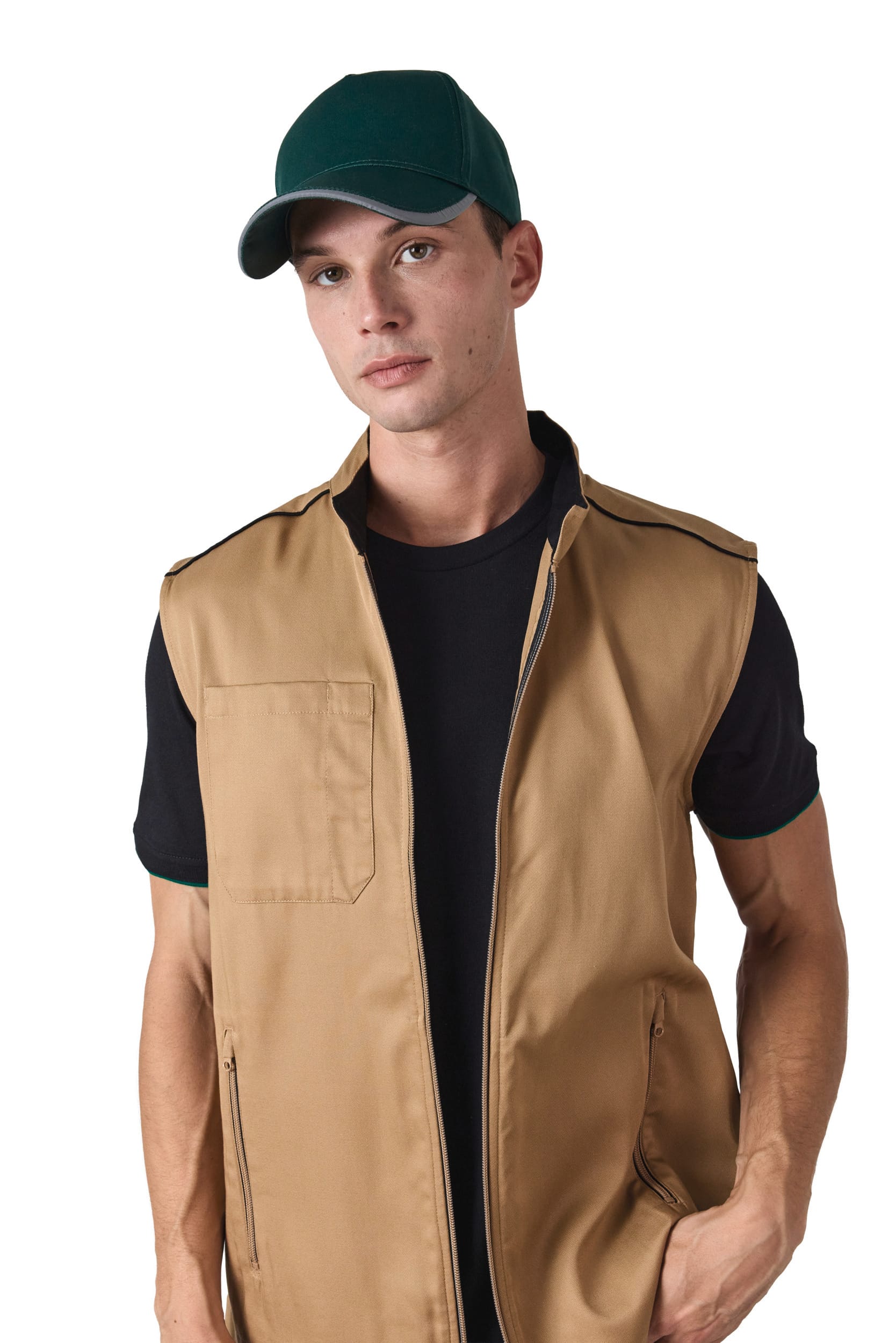 Gorra de 5 paneles de poliéster