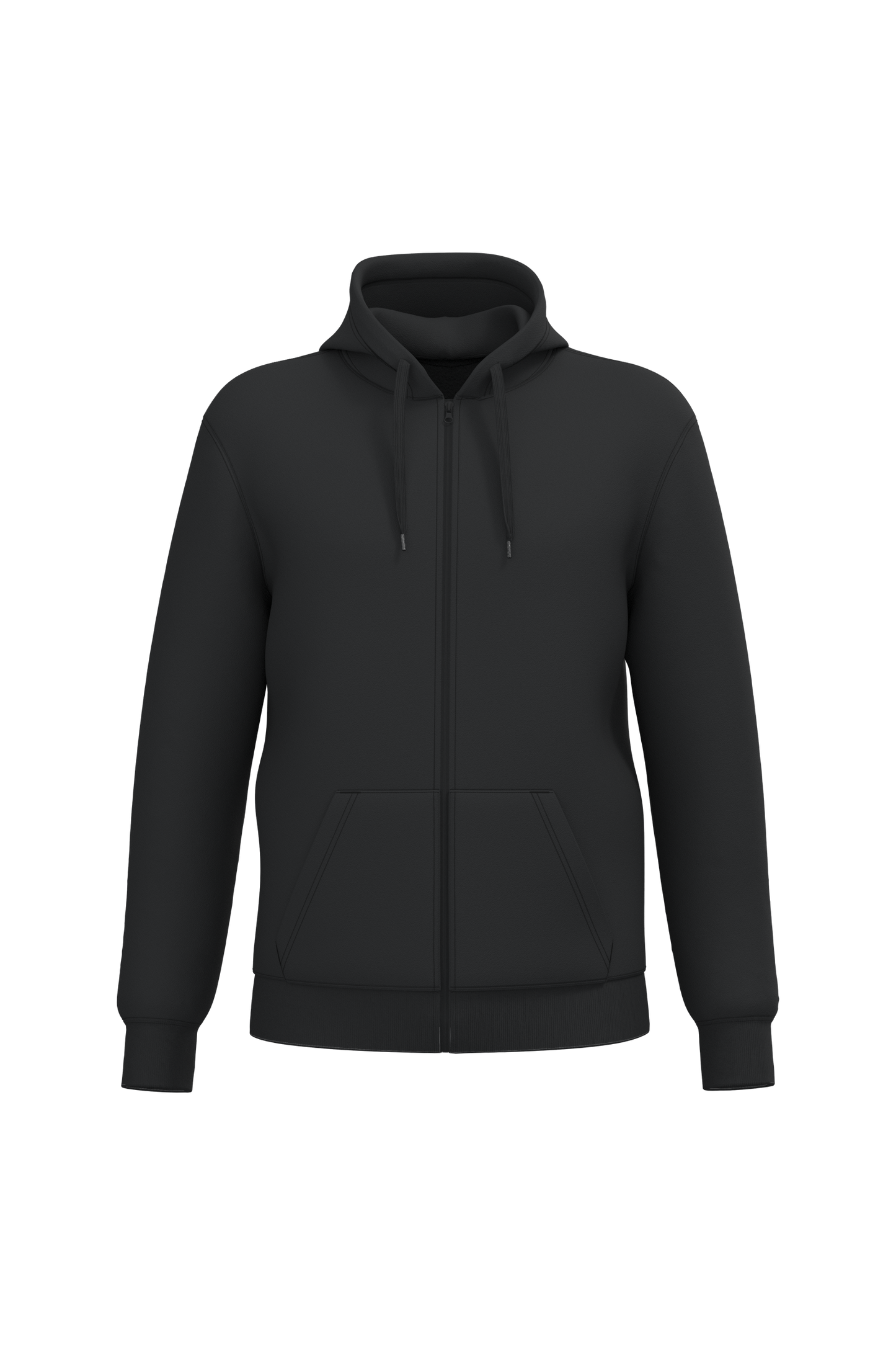 SUDADERA CON CAPUCHA Y CREMALLERA RECICLADA UNISEX - K4042