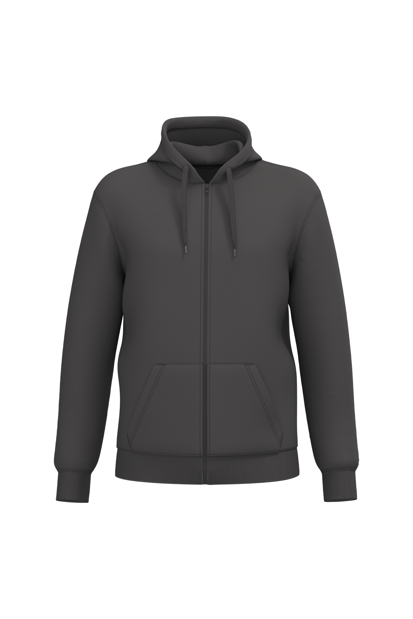 SUDADERA CON CAPUCHA Y CREMALLERA RECICLADA UNISEX - K4042