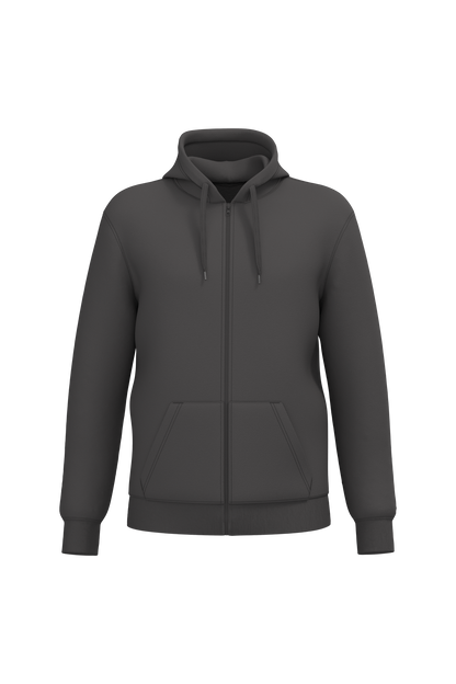 SUDADERA CON CAPUCHA Y CREMALLERA RECICLADA UNISEX - K4042
