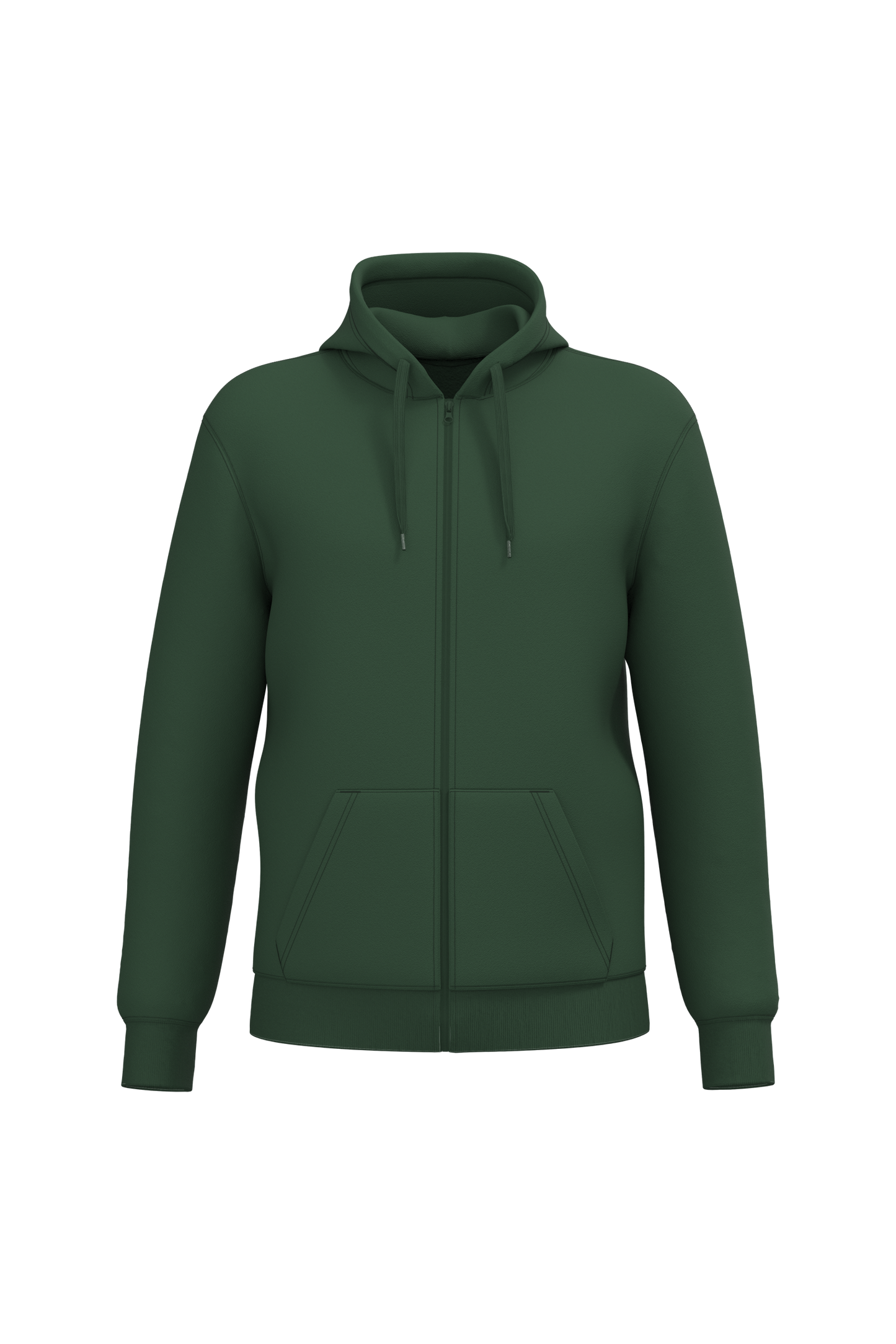 SUDADERA CON CAPUCHA Y CREMALLERA RECICLADA UNISEX - K4042