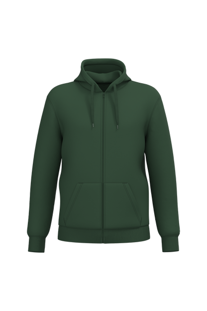 SUDADERA CON CAPUCHA Y CREMALLERA RECICLADA UNISEX - K4042