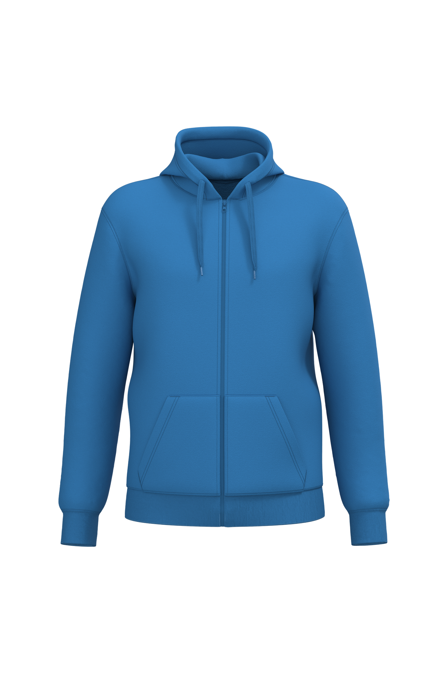 SUDADERA CON CAPUCHA Y CREMALLERA RECICLADA UNISEX - K4042