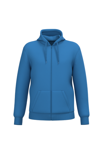 SUDADERA CON CAPUCHA Y CREMALLERA RECICLADA UNISEX - K4042