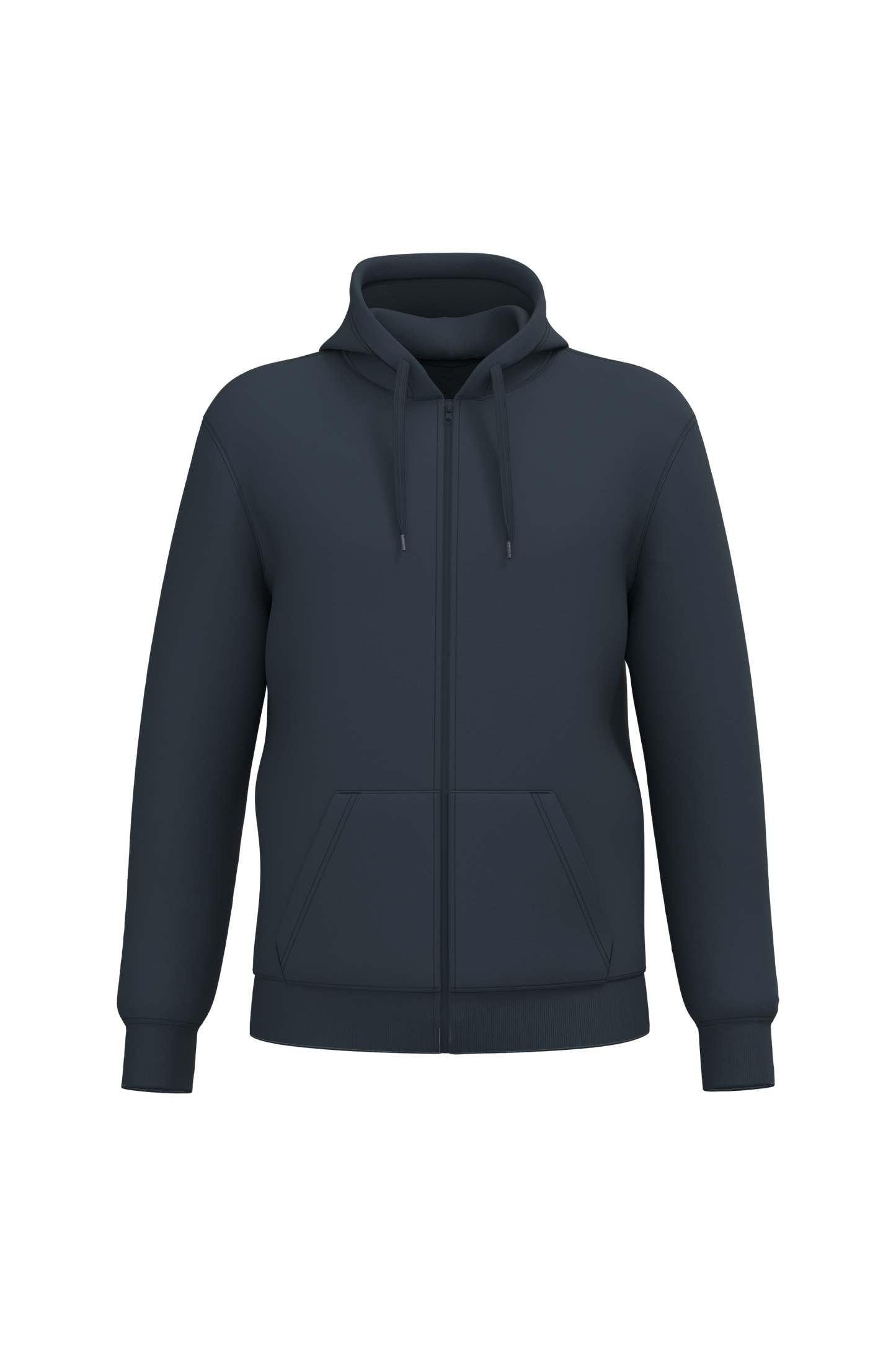 SUDADERA CON CAPUCHA Y CREMALLERA RECICLADA UNISEX - K4042