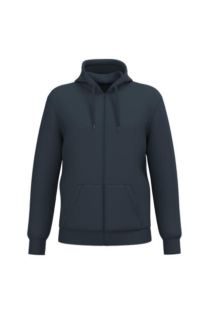 SUDADERA CON CAPUCHA Y CREMALLERA RECICLADA UNISEX - K4042