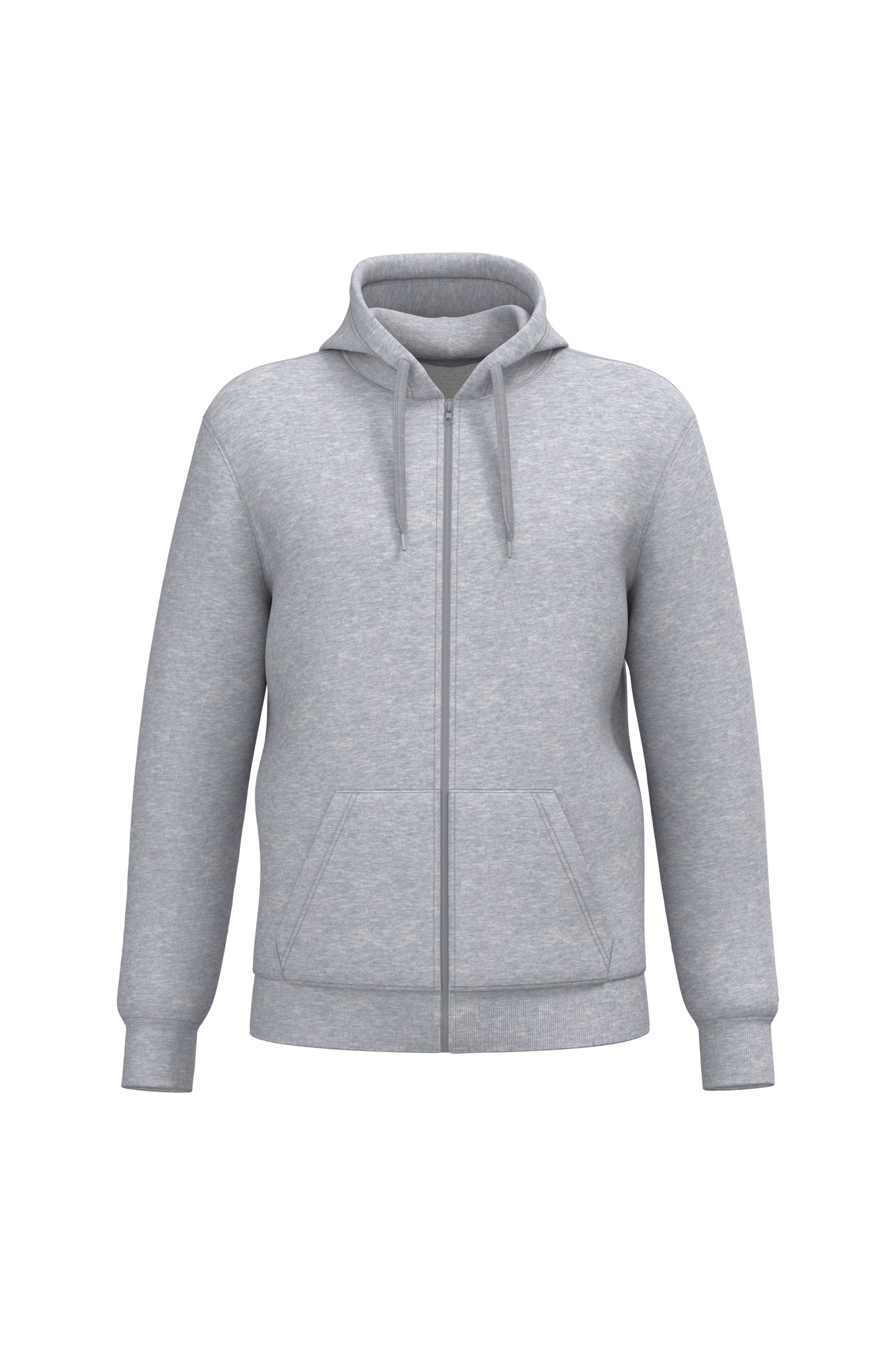SUDADERA CON CAPUCHA Y CREMALLERA RECICLADA UNISEX - K4042
