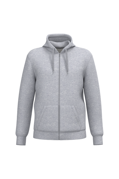 SUDADERA CON CAPUCHA Y CREMALLERA RECICLADA UNISEX - K4042