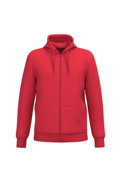 SUDADERA CON CAPUCHA Y CREMALLERA RECICLADA UNISEX - K4042