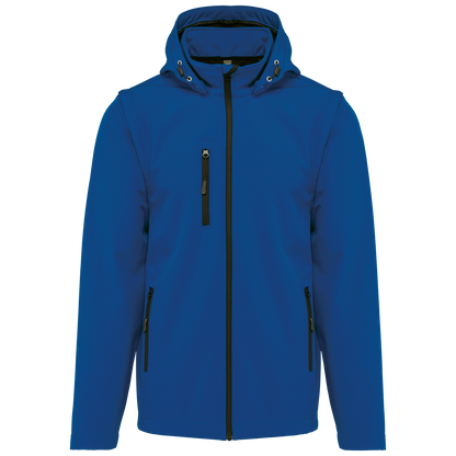 CHAQUETAS SOFTSHELL 3 CAPAS CON CAPUCHA Y MANGAS EXTRAÍBLES UNISEX - K422