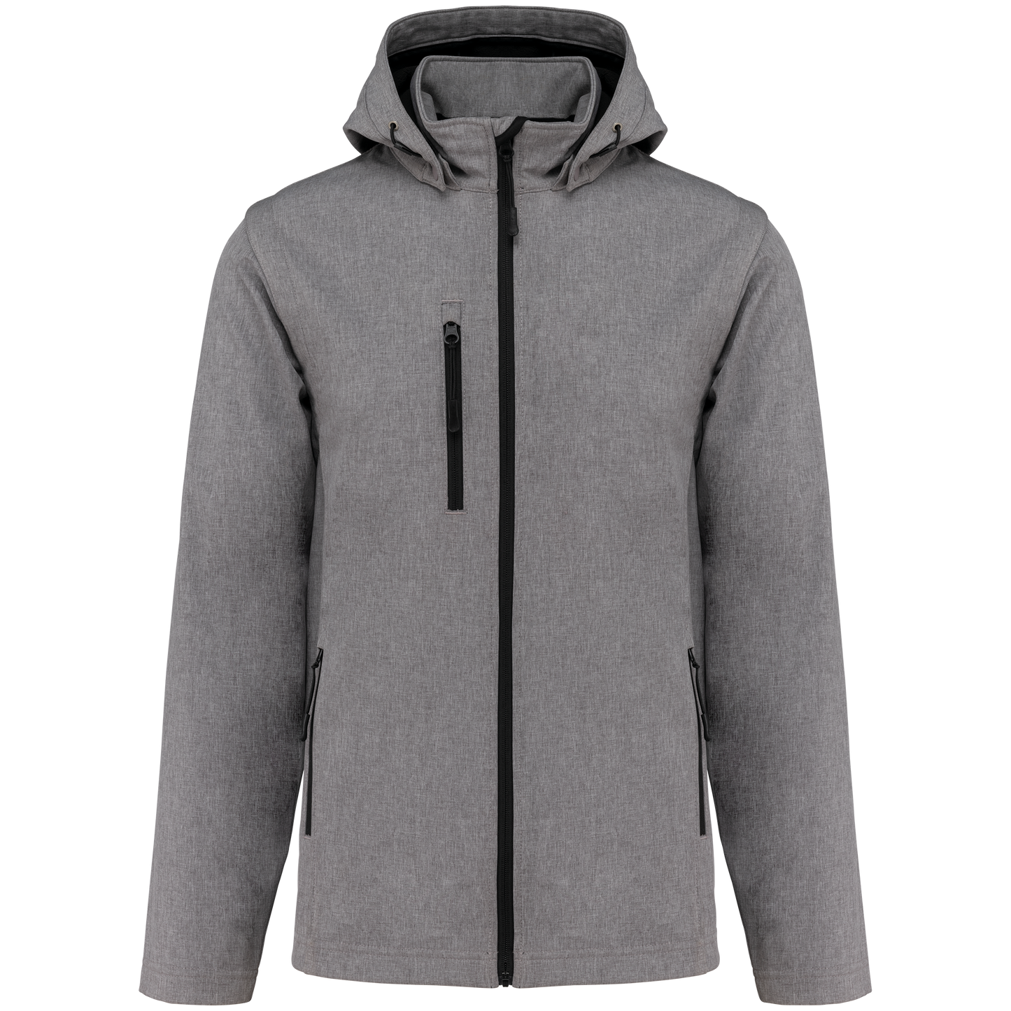 CHAQUETAS SOFTSHELL 3 CAPAS CON CAPUCHA Y MANGAS EXTRAÍBLES UNISEX - K422