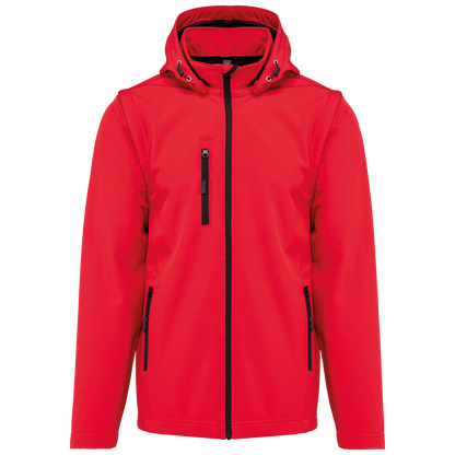 CHAQUETAS SOFTSHELL 3 CAPAS CON CAPUCHA Y MANGAS EXTRAÍBLES UNISEX - K422