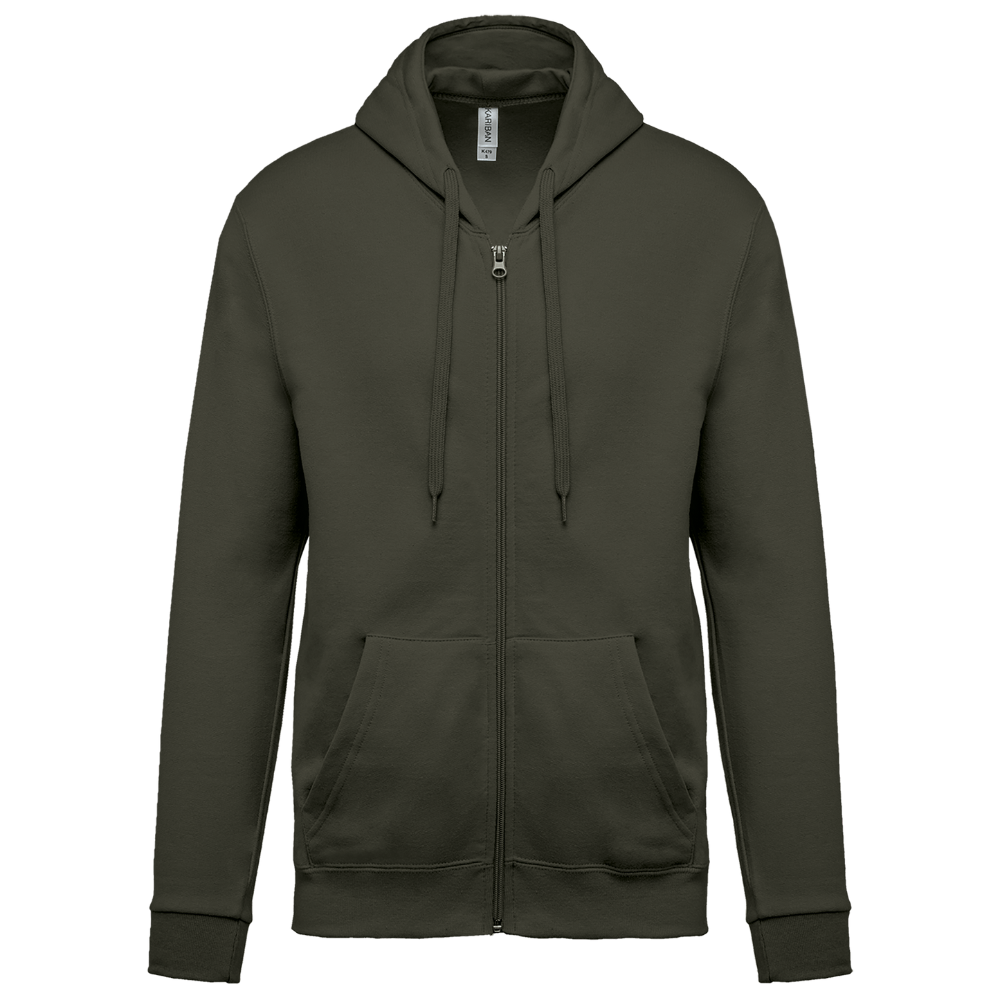 SUDADERA CAPUCHA Y CREMALLERA UNISEX - K479