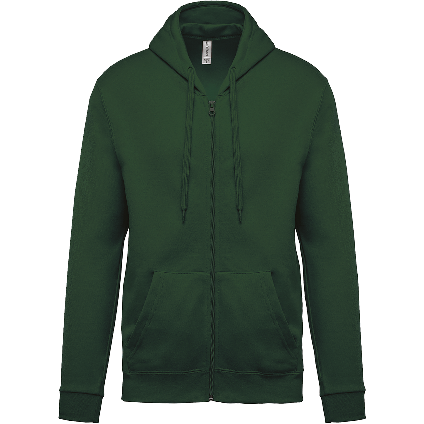 SUDADERA CAPUCHA Y CREMALLERA UNISEX - K479