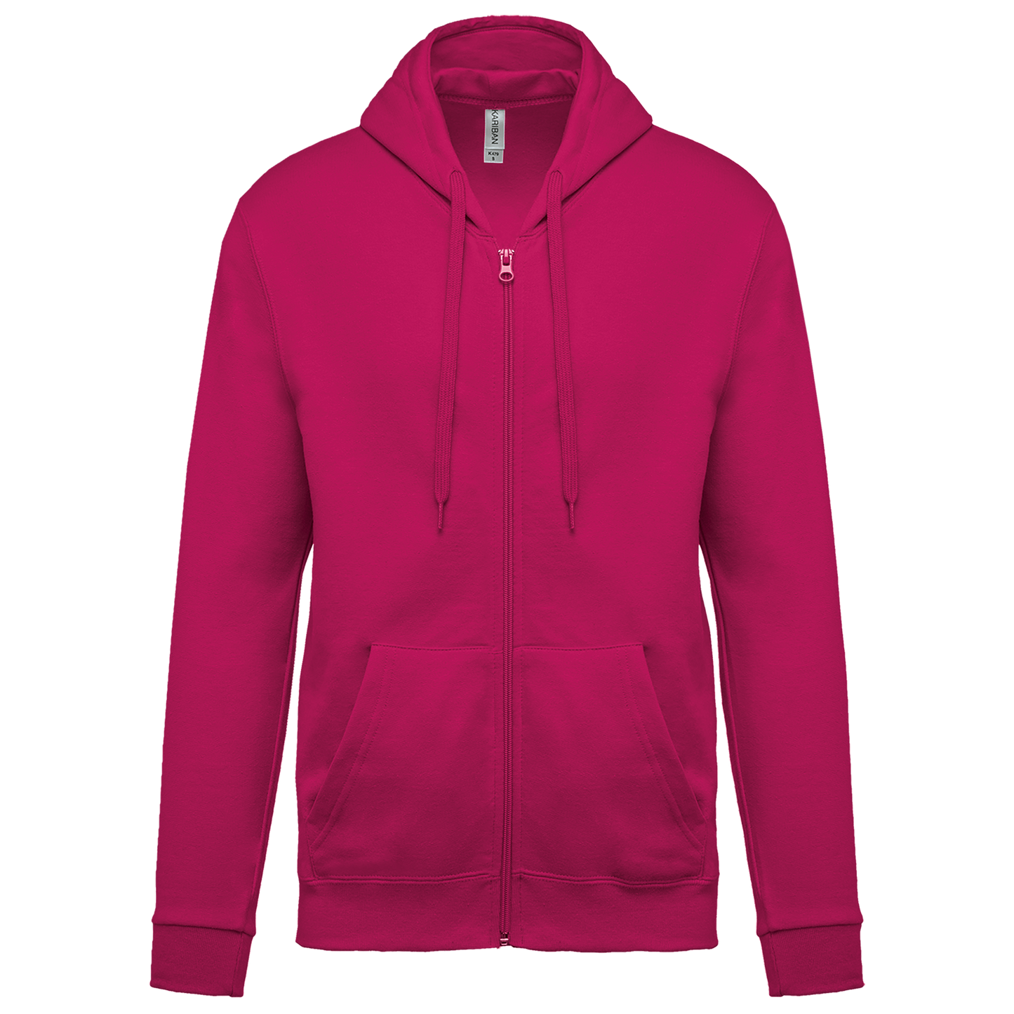 SUDADERA CAPUCHA Y CREMALLERA UNISEX - K479
