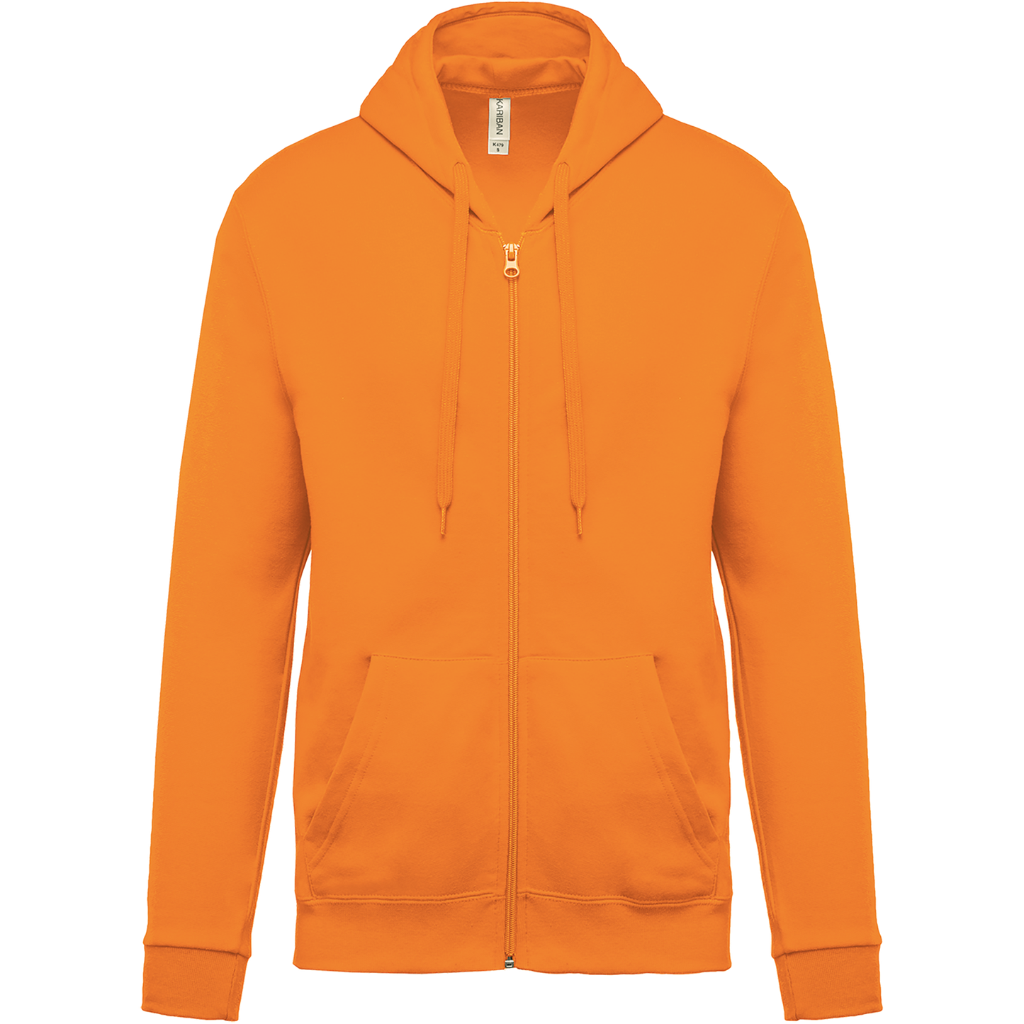SUDADERA CAPUCHA Y CREMALLERA UNISEX - K479