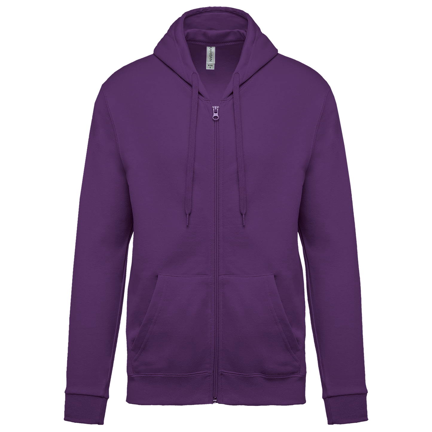 SUDADERA CAPUCHA Y CREMALLERA UNISEX - K479