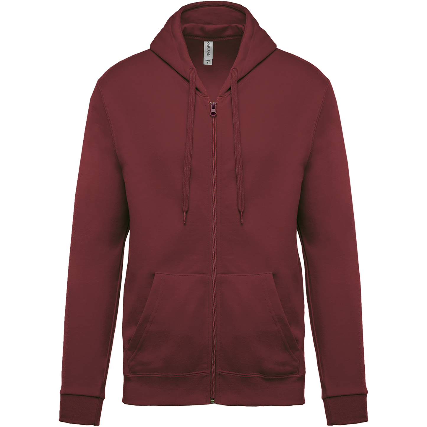 SUDADERA CAPUCHA Y CREMALLERA UNISEX - K479
