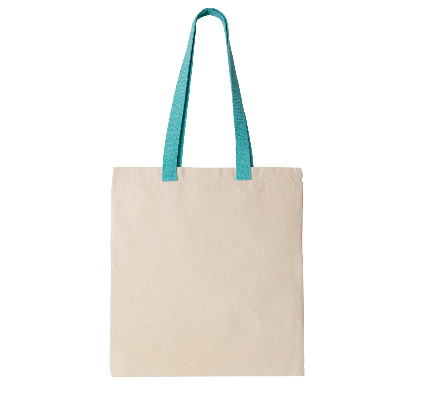 Bolsa shopper tejido canvas plana con asas contrastadas