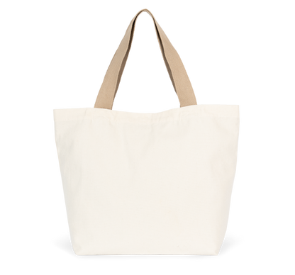 Bolsa shopper reciclada grande con fuelle en el fondo