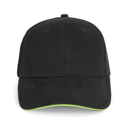 ORLANDO - Gorra 6 paneles - Black / Lime