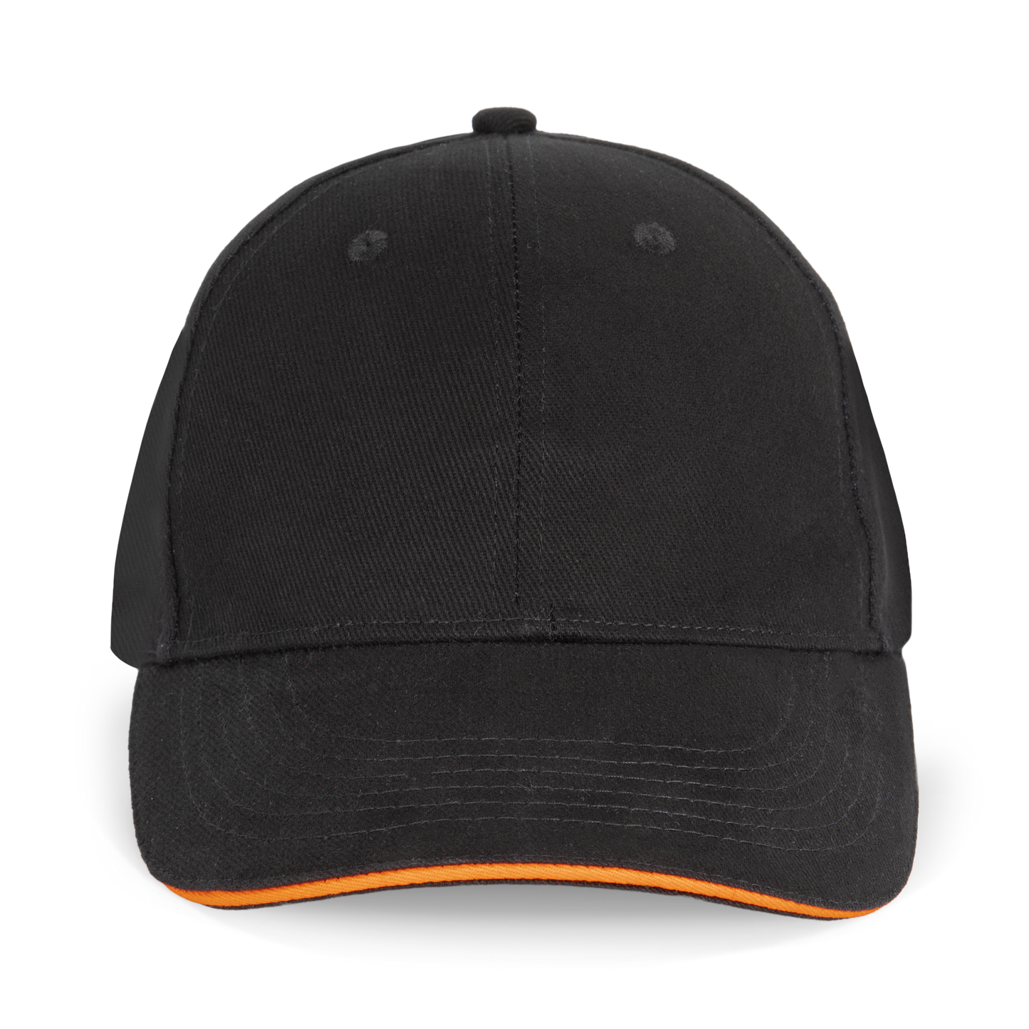 ORLANDO - Gorra 6 paneles - Black / Orange