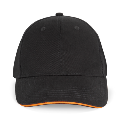 ORLANDO - Gorra 6 paneles - Black / Orange
