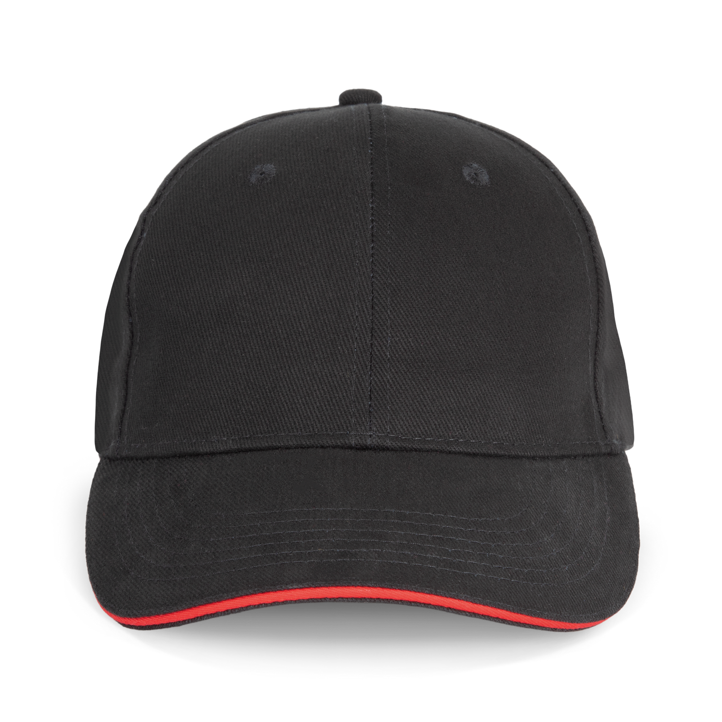 ORLANDO - Gorra 6 paneles - Black / Red