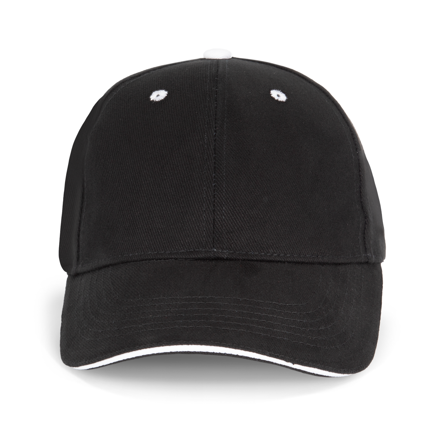 ORLANDO - Gorra 6 paneles - Black / White / White