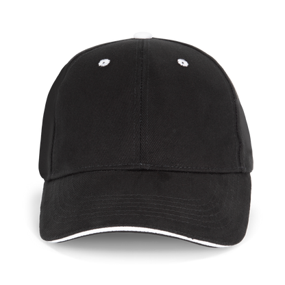 ORLANDO - Gorra 6 paneles - Black / White / White