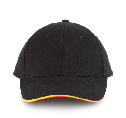 ORLANDO - Gorra 6 paneles - Black / Yellow / Red