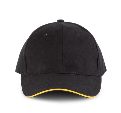 ORLANDO - Gorra 6 paneles - Black / Yellow