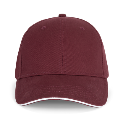 ORLANDO - Gorra 6 paneles - Burgundy / White