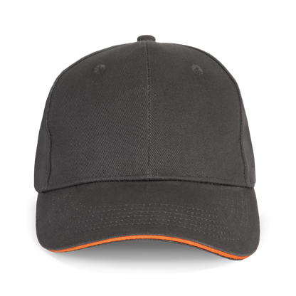 ORLANDO - Gorra 6 paneles - Dark Grey / Orange