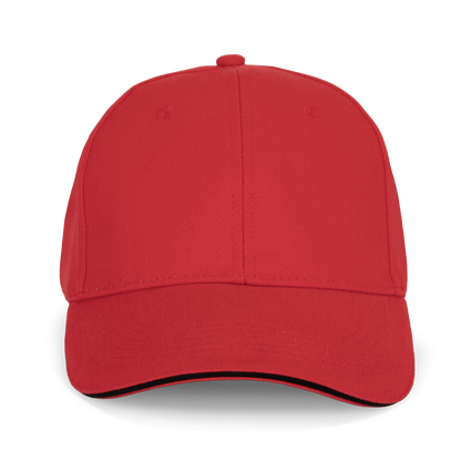 ORLANDO - Gorra 6 paneles - Red / Black